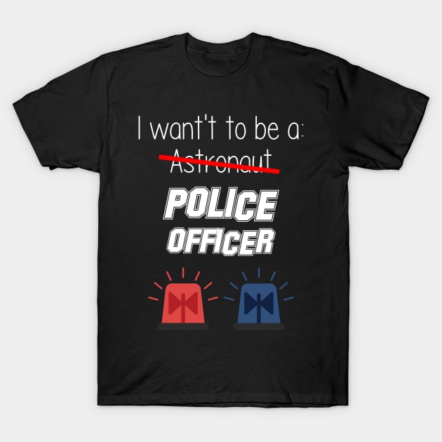 Kids Future Police Officer Fun Novelty T-Shirt by 5StarDesigns